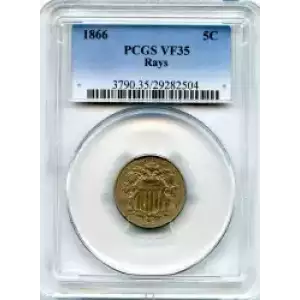 Nickel Five Cent Pieces-Shield 1866-1883 (3)