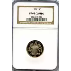 Nickel Five Cent Pieces-Shield 1866-1883 (3)