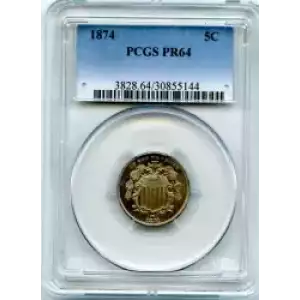 Nickel Five Cent Pieces-Shield 1866-1883 (3)