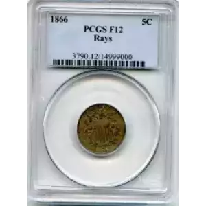 Nickel Five Cent Pieces-Shield 1866-1883 (3)