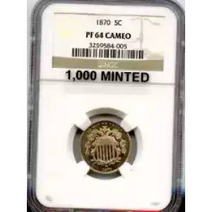 Nickel Five Cent Pieces-Shield 1866-1883 (3)