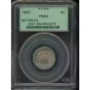 Nickel Five Cent Pieces-Shield 1866-1883 (3)