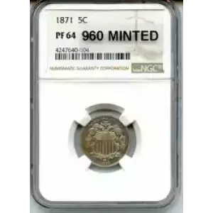 Nickel Five Cent Pieces-Shield 1866-1883 (3)