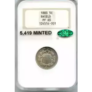 Nickel Five Cent Pieces-Shield 1866-1883 (3)