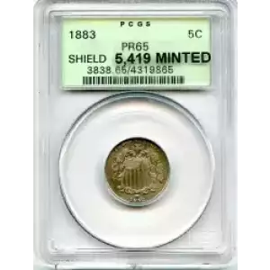 Nickel Five Cent Pieces-Shield 1866-1883 (3)