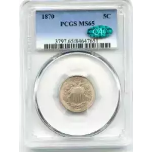 Nickel Five Cent Pieces-Shield 1866-1883 (3)