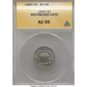 Nickel Five Cent Pieces-Shield 1866-1883 (3)