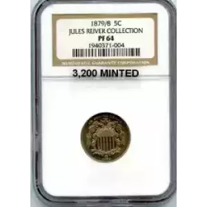 Nickel Five Cent Pieces-Shield 1866-1883 (3)