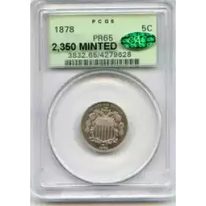 Nickel Five Cent Pieces-Shield 1866-1883 (3)