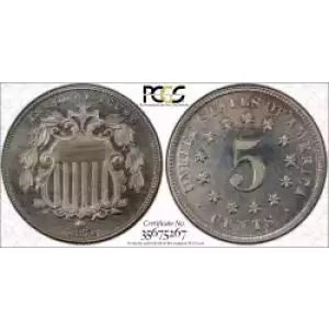 Nickel Five Cent Pieces-Shield 1866-1883 (3)