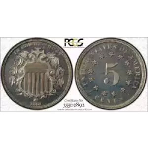 Nickel Five Cent Pieces-Shield 1866-1883 (3)