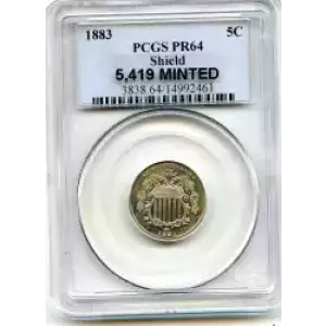 Nickel Five Cent Pieces-Shield 1866-1883 (3)