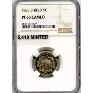 Nickel Five Cent Pieces-Shield 1866-1883 (3)