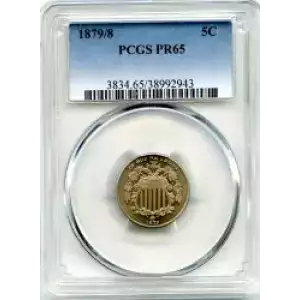 Nickel Five Cent Pieces-Shield 1866-1883 (3)