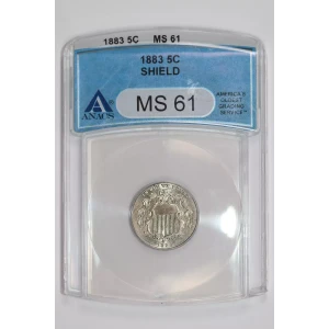 Nickel Five Cent Pieces-Shield 1866-1883