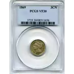 Nickel Three Cent Pieces 1865-1889 (3)