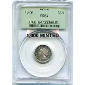 Nickel Three Cent Pieces 1865-1889 (3)