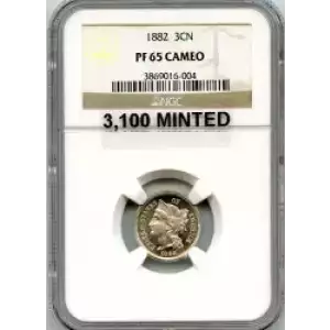 Nickel Three Cent Pieces 1865-1889 (3)