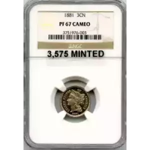 Nickel Three Cent Pieces 1865-1889 (3)