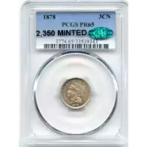 Nickel Three Cent Pieces 1865-1889 (3)