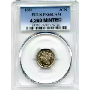 Nickel Three Cent Pieces 1865-1889 (3)