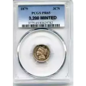 Nickel Three Cent Pieces 1865-1889 (3)