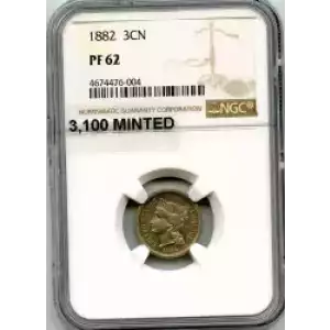 Nickel Three Cent Pieces 1865-1889 (3)