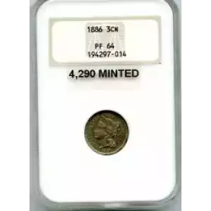 Nickel Three Cent Pieces 1865-1889 (3)