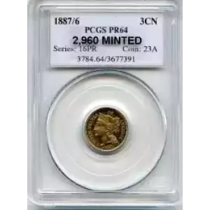 Nickel Three Cent Pieces 1865-1889 (3)