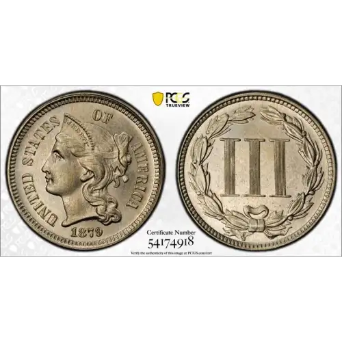 Nickel Three Cent Pieces 1865-1889 (3)