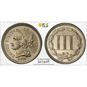 Nickel Three Cent Pieces 1865-1889 (3)