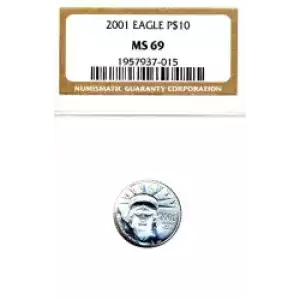 Platinum Bullion-Platinum Eagles--$10 Platinum Eagle 1/10 oz -Platinum- 10 Dollar (3)