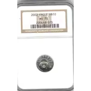 Platinum Bullion-Platinum Eagles--$10 Platinum Eagle 1/10 oz -Platinum- 10 Dollar (3)