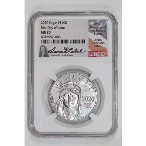 Platinum Bullion-Platinum Eagles--$100 Platinum Eagle 1 oz -Platinum- 100 Dollar