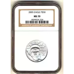 Platinum Bullion-Platinum Eagles--$50 Platinum Eagle 1/2 oz -Platinum- 50 Dollar (3)