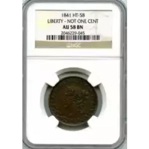 Private Tokens -Hard Times Tokens (1832-1844)-Not One Cent Copper (3)