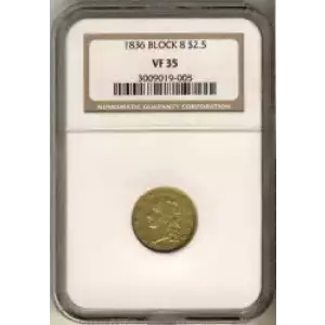 Quarter Eagles---Classic Head, 1834-1839 -Gold- 2.5 Dollar (3)