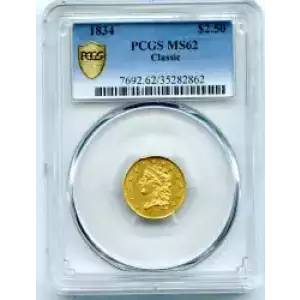 Quarter Eagles---Classic Head, 1834-1839 -Gold- 2.5 Dollar (3)