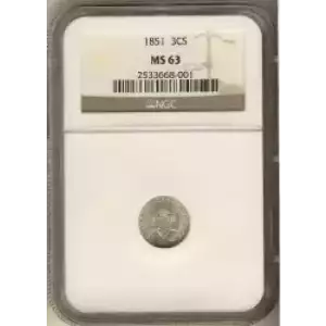 Silver Three Cent Pieces Trimes-1851-1873 (3)