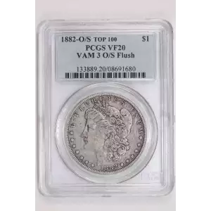 1882-O/S $1 VAM 3 O/S Flush TOP 100