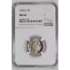 Nickel Five Cent Pieces-Indian Head or Buffalo