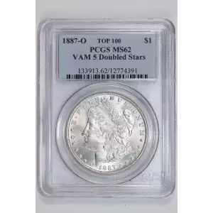 1887-O $1 VAM 5 Doubled Stars TOP 100