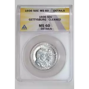 Classic Commemorative Silver--- Battle of Gettysburg Anniversary 1936 -Silver- 0.5 Dollar