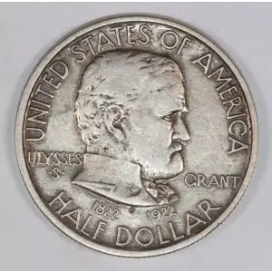 Classic Commemorative Silver--- Grant Memorial 1922 -Silver- 0.5 Dollar