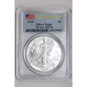 2010 $1 Silver Eagle First Strike