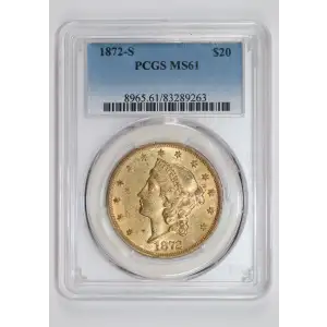 1872-S $20