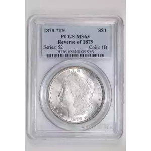 1878 7TF $1 Reverse of 1879