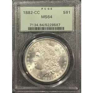 1882-CC MORGAN DOLLAR PCGS MS64 OGH (3)