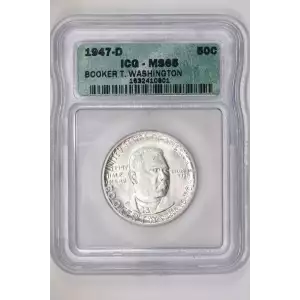 Classic Commemorative Silver--- Booker T. Washington Memorial 1946-1951-Silver- 0.5 Dollar