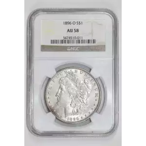 1896-O MORGAN DOLLAR NGC AU58